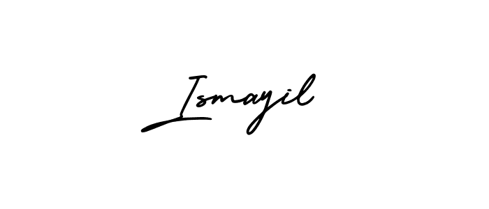 The best way (AmerikaSignatureDemo-Regular) to make a short signature is to pick only two or three words in your name. The name Ismayil include a total of six letters. For converting this name. Ismayil signature style 3 images and pictures png