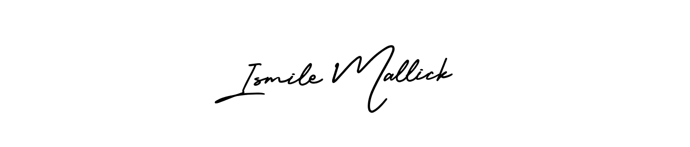 Make a short Ismile Mallick signature style. Manage your documents anywhere anytime using AmerikaSignatureDemo-Regular. Create and add eSignatures, submit forms, share and send files easily. Ismile Mallick signature style 3 images and pictures png