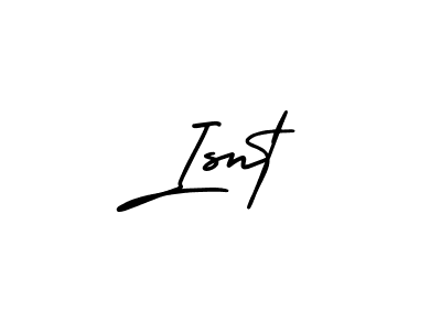 You should practise on your own different ways (AmerikaSignatureDemo-Regular) to write your name (Isnt) in signature. don't let someone else do it for you. Isnt signature style 3 images and pictures png