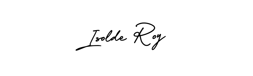 The best way (AmerikaSignatureDemo-Regular) to make a short signature is to pick only two or three words in your name. The name Isolde Roy include a total of six letters. For converting this name. Isolde Roy signature style 3 images and pictures png