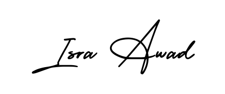 Create a beautiful signature design for name Isra Awad. With this signature (AmerikaSignatureDemo-Regular) fonts, you can make a handwritten signature for free. Isra Awad signature style 3 images and pictures png
