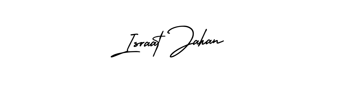 Create a beautiful signature design for name Israat Jahan. With this signature (AmerikaSignatureDemo-Regular) fonts, you can make a handwritten signature for free. Israat Jahan signature style 3 images and pictures png