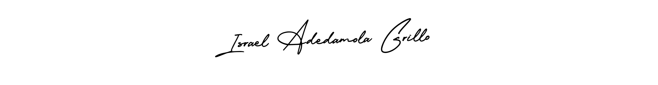 if you are searching for the best signature style for your name Israel Adedamola Grillo. so please give up your signature search. here we have designed multiple signature styles  using AmerikaSignatureDemo-Regular. Israel Adedamola Grillo signature style 3 images and pictures png
