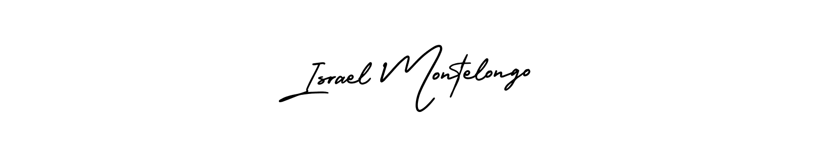 The best way (AmerikaSignatureDemo-Regular) to make a short signature is to pick only two or three words in your name. The name Israel Montelongo include a total of six letters. For converting this name. Israel Montelongo signature style 3 images and pictures png