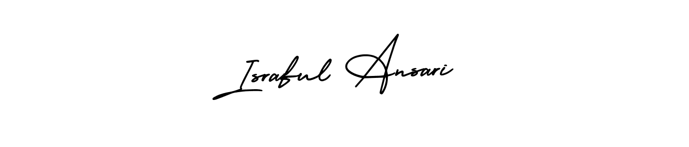 This is the best signature style for the Israful Ansari name. Also you like these signature font (AmerikaSignatureDemo-Regular). Mix name signature. Israful Ansari signature style 3 images and pictures png