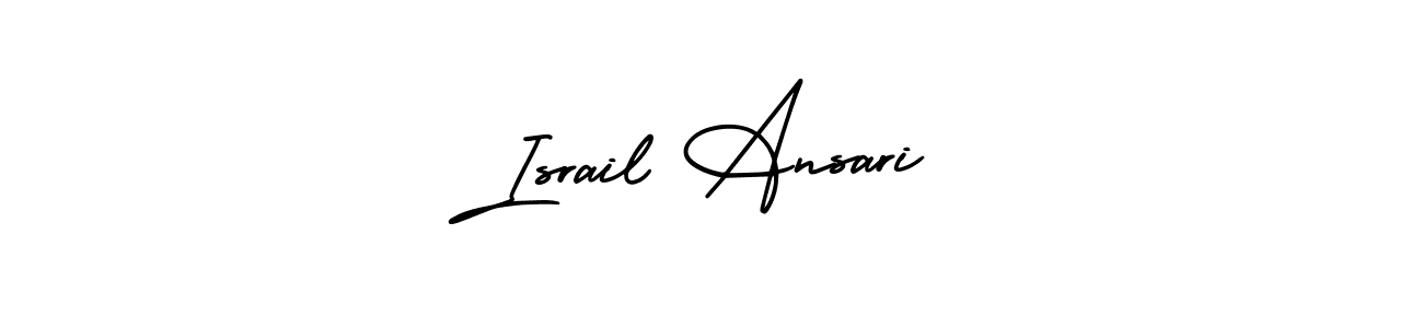 Make a beautiful signature design for name Israil Ansari. With this signature (AmerikaSignatureDemo-Regular) style, you can create a handwritten signature for free. Israil Ansari signature style 3 images and pictures png