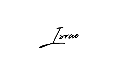 Use a signature maker to create a handwritten signature online. With this signature software, you can design (AmerikaSignatureDemo-Regular) your own signature for name Israo. Israo signature style 3 images and pictures png