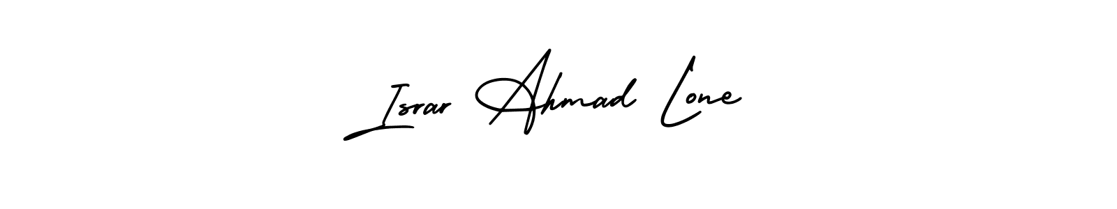 The best way (AmerikaSignatureDemo-Regular) to make a short signature is to pick only two or three words in your name. The name Israr Ahmad Lone include a total of six letters. For converting this name. Israr Ahmad Lone signature style 3 images and pictures png