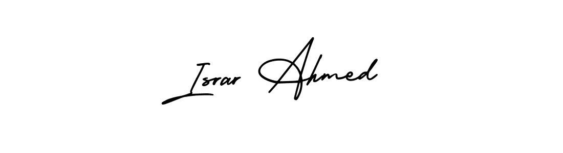 How to make Israr Ahmed signature? AmerikaSignatureDemo-Regular is a professional autograph style. Create handwritten signature for Israr Ahmed name. Israr Ahmed signature style 3 images and pictures png