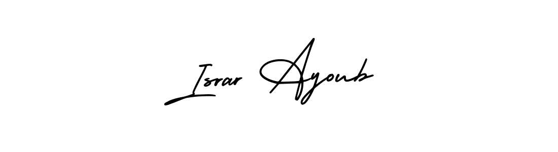 Use a signature maker to create a handwritten signature online. With this signature software, you can design (AmerikaSignatureDemo-Regular) your own signature for name Israr Ayoub. Israr Ayoub signature style 3 images and pictures png