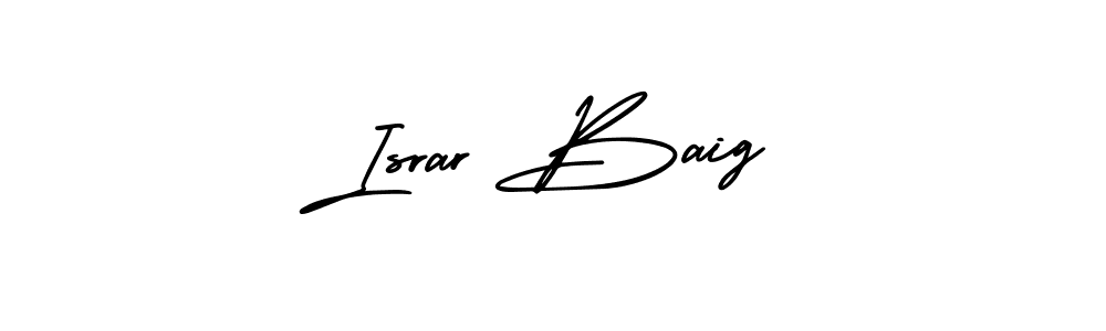 Use a signature maker to create a handwritten signature online. With this signature software, you can design (AmerikaSignatureDemo-Regular) your own signature for name Israr Baig. Israr Baig signature style 3 images and pictures png