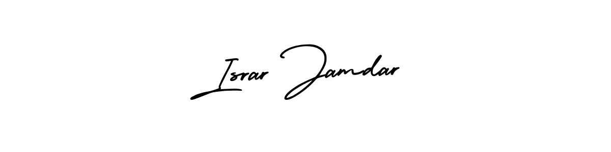 Similarly AmerikaSignatureDemo-Regular is the best handwritten signature design. Signature creator online .You can use it as an online autograph creator for name Israr Jamdar. Israr Jamdar signature style 3 images and pictures png