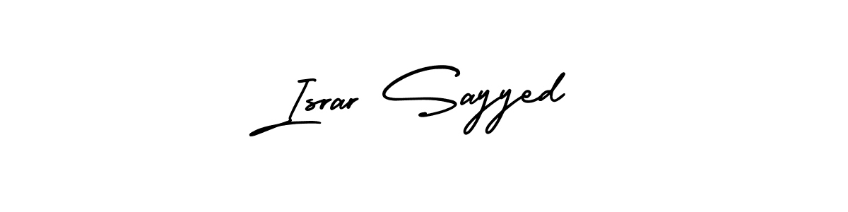 It looks lik you need a new signature style for name Israr Sayyed. Design unique handwritten (AmerikaSignatureDemo-Regular) signature with our free signature maker in just a few clicks. Israr Sayyed signature style 3 images and pictures png
