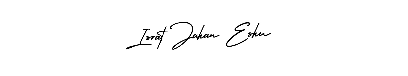 This is the best signature style for the Israt Jahan Eshu name. Also you like these signature font (AmerikaSignatureDemo-Regular). Mix name signature. Israt Jahan Eshu signature style 3 images and pictures png