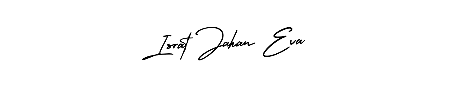 Make a short Israt Jahan Eva signature style. Manage your documents anywhere anytime using AmerikaSignatureDemo-Regular. Create and add eSignatures, submit forms, share and send files easily. Israt Jahan Eva signature style 3 images and pictures png