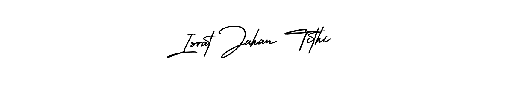 AmerikaSignatureDemo-Regular is a professional signature style that is perfect for those who want to add a touch of class to their signature. It is also a great choice for those who want to make their signature more unique. Get Israt Jahan Tithi name to fancy signature for free. Israt Jahan Tithi signature style 3 images and pictures png