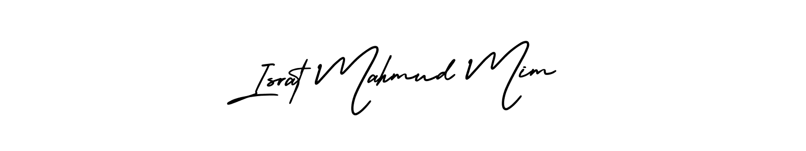 if you are searching for the best signature style for your name Israt Mahmud Mim. so please give up your signature search. here we have designed multiple signature styles  using AmerikaSignatureDemo-Regular. Israt Mahmud Mim signature style 3 images and pictures png