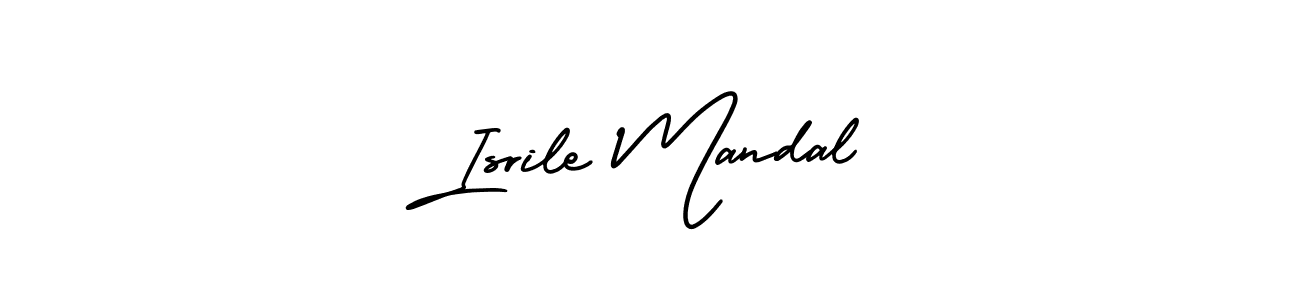 Use a signature maker to create a handwritten signature online. With this signature software, you can design (AmerikaSignatureDemo-Regular) your own signature for name Isrile Mandal. Isrile Mandal signature style 3 images and pictures png