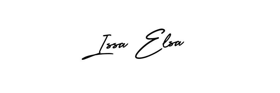 Issa Elsa stylish signature style. Best Handwritten Sign (AmerikaSignatureDemo-Regular) for my name. Handwritten Signature Collection Ideas for my name Issa Elsa. Issa Elsa signature style 3 images and pictures png