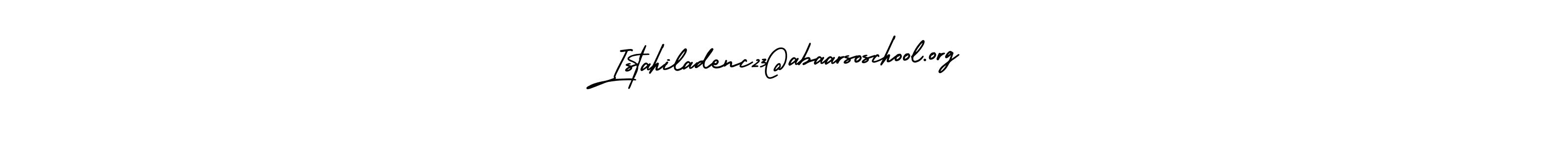 Create a beautiful signature design for name Istahiladenc23@abaarsoschool.org. With this signature (AmerikaSignatureDemo-Regular) fonts, you can make a handwritten signature for free. Istahiladenc23@abaarsoschool.org signature style 3 images and pictures png