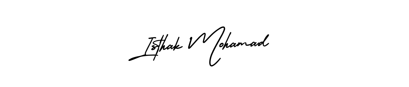 Use a signature maker to create a handwritten signature online. With this signature software, you can design (AmerikaSignatureDemo-Regular) your own signature for name Isthak Mohamad. Isthak Mohamad signature style 3 images and pictures png