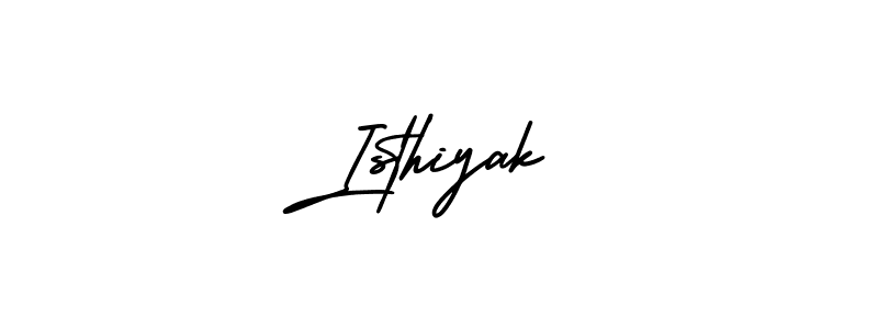 How to Draw Isthiyak signature style? AmerikaSignatureDemo-Regular is a latest design signature styles for name Isthiyak. Isthiyak signature style 3 images and pictures png