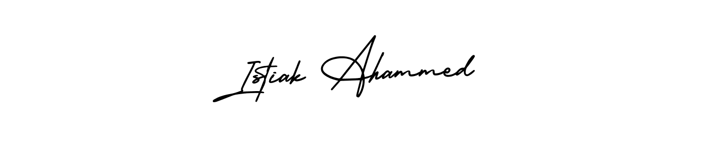 Istiak Ahammed stylish signature style. Best Handwritten Sign (AmerikaSignatureDemo-Regular) for my name. Handwritten Signature Collection Ideas for my name Istiak Ahammed. Istiak Ahammed signature style 3 images and pictures png