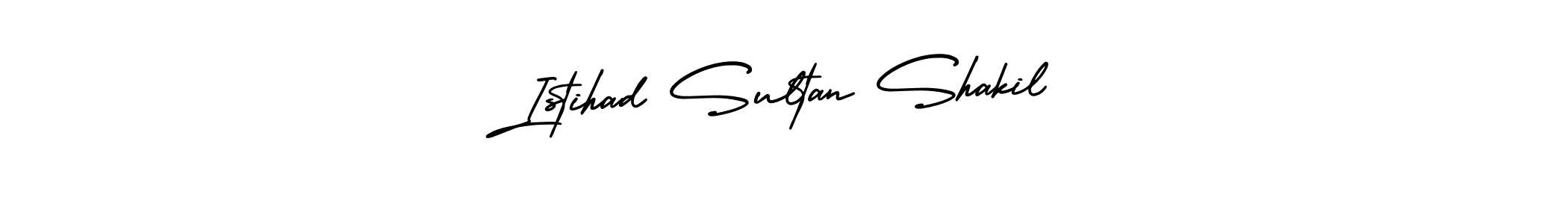 Similarly AmerikaSignatureDemo-Regular is the best handwritten signature design. Signature creator online .You can use it as an online autograph creator for name Istihad Sultan Shakil. Istihad Sultan Shakil signature style 3 images and pictures png