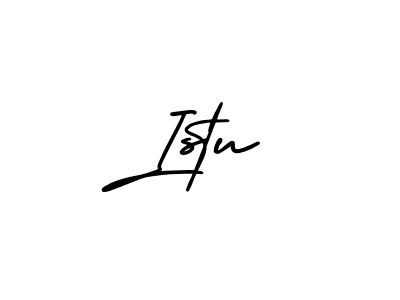 How to make Istu signature? AmerikaSignatureDemo-Regular is a professional autograph style. Create handwritten signature for Istu name. Istu signature style 3 images and pictures png