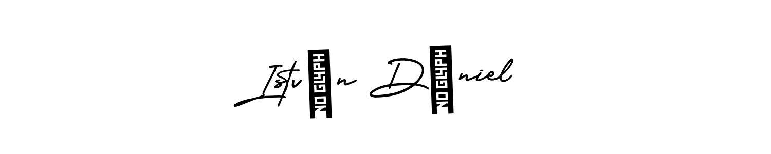 This is the best signature style for the István Dániel name. Also you like these signature font (AmerikaSignatureDemo-Regular). Mix name signature. István Dániel signature style 3 images and pictures png