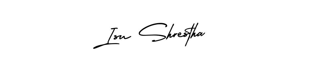 Use a signature maker to create a handwritten signature online. With this signature software, you can design (AmerikaSignatureDemo-Regular) your own signature for name Isu Shrestha. Isu Shrestha signature style 3 images and pictures png