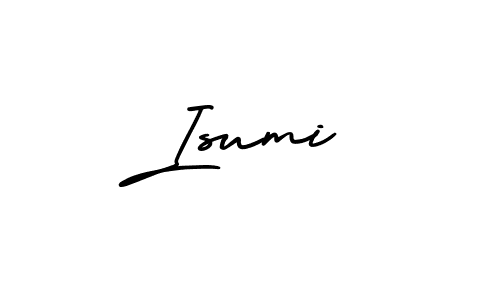 How to make Isumi signature? AmerikaSignatureDemo-Regular is a professional autograph style. Create handwritten signature for Isumi name. Isumi signature style 3 images and pictures png