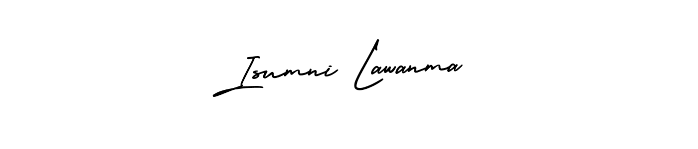 Make a beautiful signature design for name Isumni Lawanma. With this signature (AmerikaSignatureDemo-Regular) style, you can create a handwritten signature for free. Isumni Lawanma signature style 3 images and pictures png