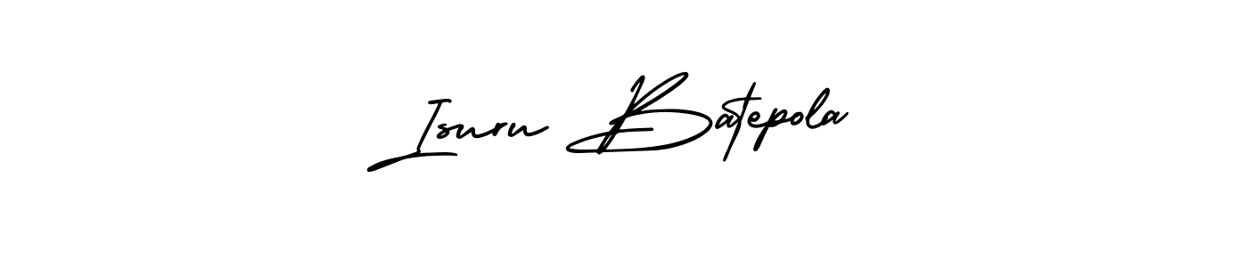 The best way (AmerikaSignatureDemo-Regular) to make a short signature is to pick only two or three words in your name. The name Isuru Batepola include a total of six letters. For converting this name. Isuru Batepola signature style 3 images and pictures png