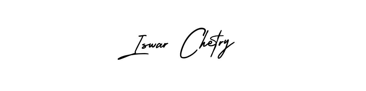 How to make Iswar Chetry name signature. Use AmerikaSignatureDemo-Regular style for creating short signs online. This is the latest handwritten sign. Iswar Chetry signature style 3 images and pictures png