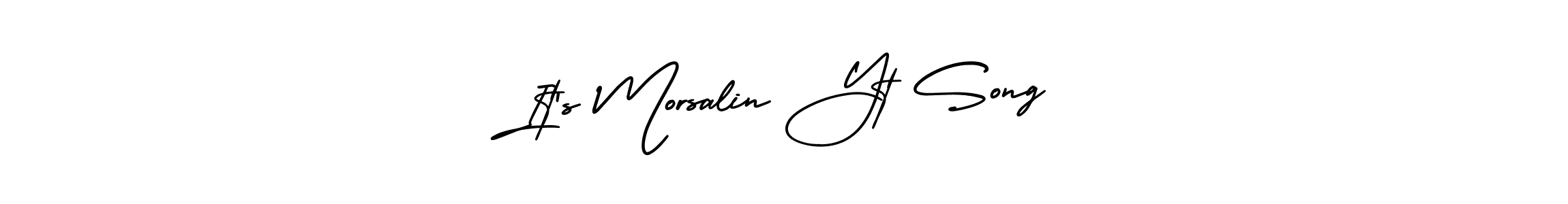 Also You can easily find your signature by using the search form. We will create It’s Morsalin Yt Song name handwritten signature images for you free of cost using AmerikaSignatureDemo-Regular sign style. It’s Morsalin Yt Song signature style 3 images and pictures png