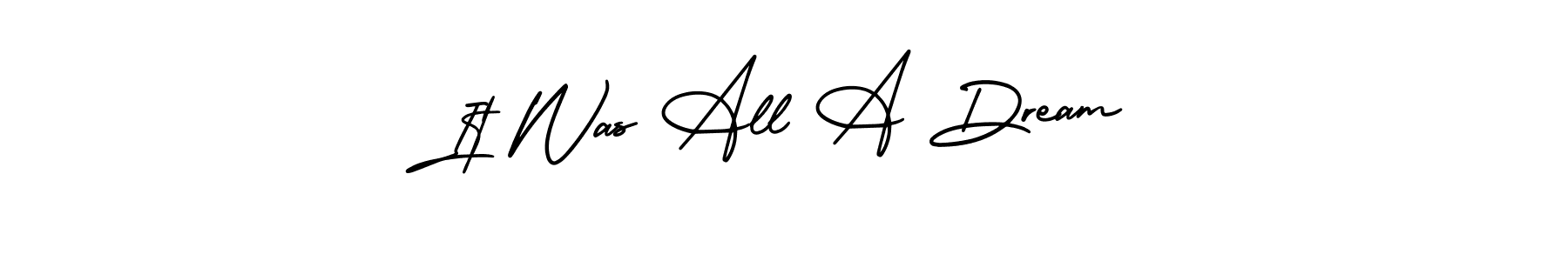 Once you've used our free online signature maker to create your best signature AmerikaSignatureDemo-Regular style, it's time to enjoy all of the benefits that It Was All A Dream name signing documents. It Was All A Dream signature style 3 images and pictures png