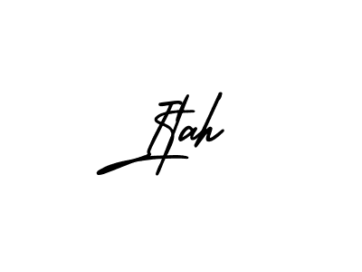 Use a signature maker to create a handwritten signature online. With this signature software, you can design (AmerikaSignatureDemo-Regular) your own signature for name Itah. Itah signature style 3 images and pictures png