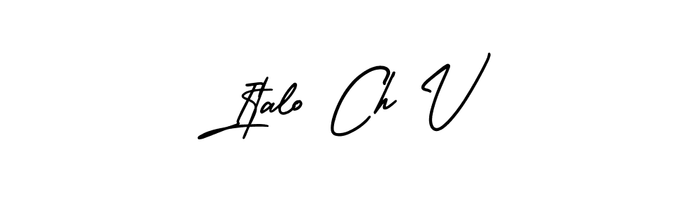 Create a beautiful signature design for name Italo Ch V. With this signature (AmerikaSignatureDemo-Regular) fonts, you can make a handwritten signature for free. Italo Ch V signature style 3 images and pictures png