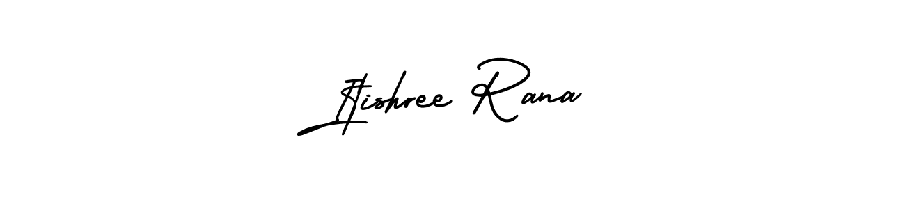Make a short Itishree Rana signature style. Manage your documents anywhere anytime using AmerikaSignatureDemo-Regular. Create and add eSignatures, submit forms, share and send files easily. Itishree Rana signature style 3 images and pictures png