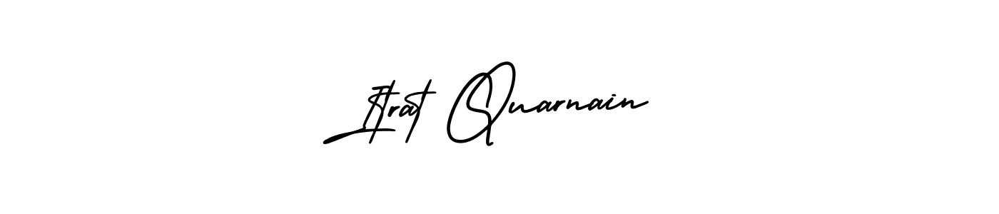 How to make Itrat Quarnain name signature. Use AmerikaSignatureDemo-Regular style for creating short signs online. This is the latest handwritten sign. Itrat Quarnain signature style 3 images and pictures png