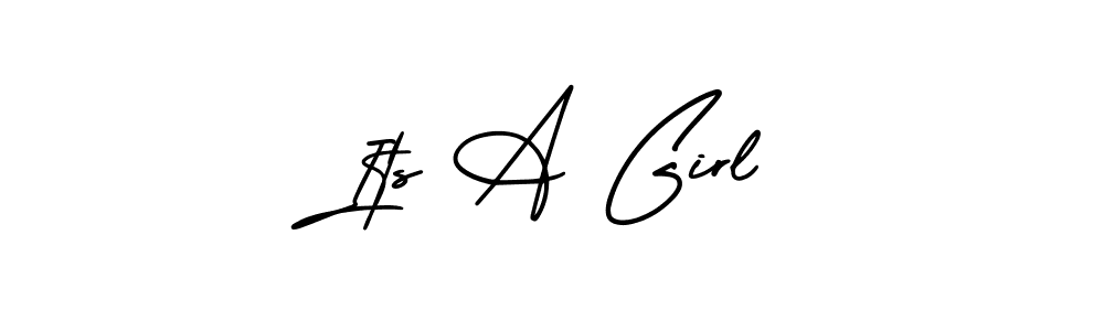 Use a signature maker to create a handwritten signature online. With this signature software, you can design (AmerikaSignatureDemo-Regular) your own signature for name Its A Girl. Its A Girl signature style 3 images and pictures png