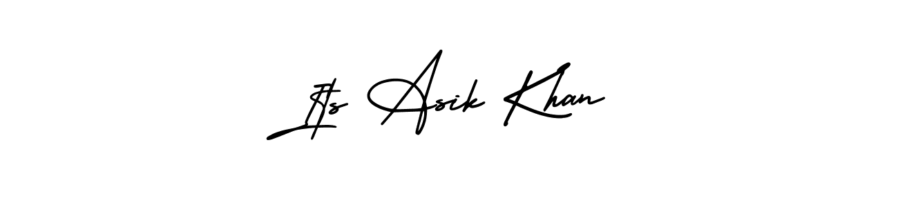 How to make Its Asik Khan name signature. Use AmerikaSignatureDemo-Regular style for creating short signs online. This is the latest handwritten sign. Its Asik Khan signature style 3 images and pictures png