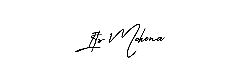 Its Mohona stylish signature style. Best Handwritten Sign (AmerikaSignatureDemo-Regular) for my name. Handwritten Signature Collection Ideas for my name Its Mohona. Its Mohona signature style 3 images and pictures png