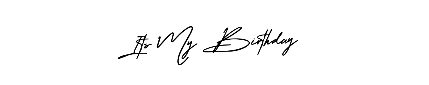 Use a signature maker to create a handwritten signature online. With this signature software, you can design (AmerikaSignatureDemo-Regular) your own signature for name Its My Birthday. Its My Birthday signature style 3 images and pictures png