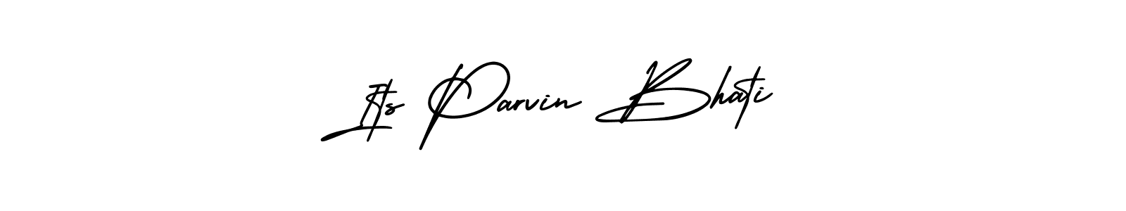 The best way (AmerikaSignatureDemo-Regular) to make a short signature is to pick only two or three words in your name. The name Its Parvin Bhati include a total of six letters. For converting this name. Its Parvin Bhati signature style 3 images and pictures png