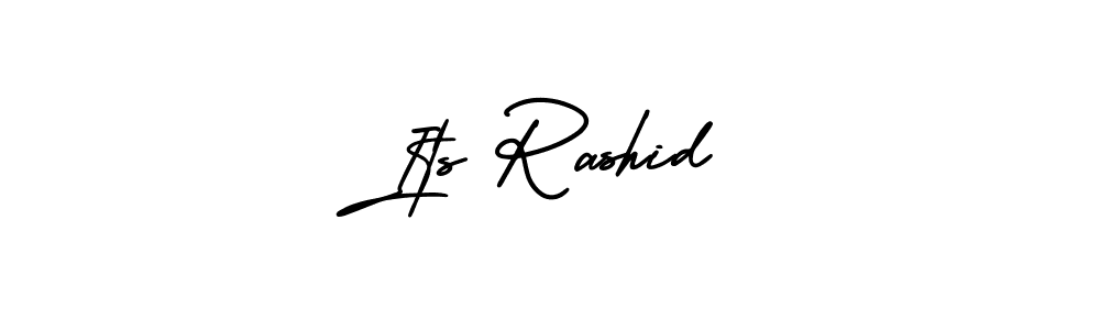 You should practise on your own different ways (AmerikaSignatureDemo-Regular) to write your name (Its Rashid) in signature. don't let someone else do it for you. Its Rashid signature style 3 images and pictures png