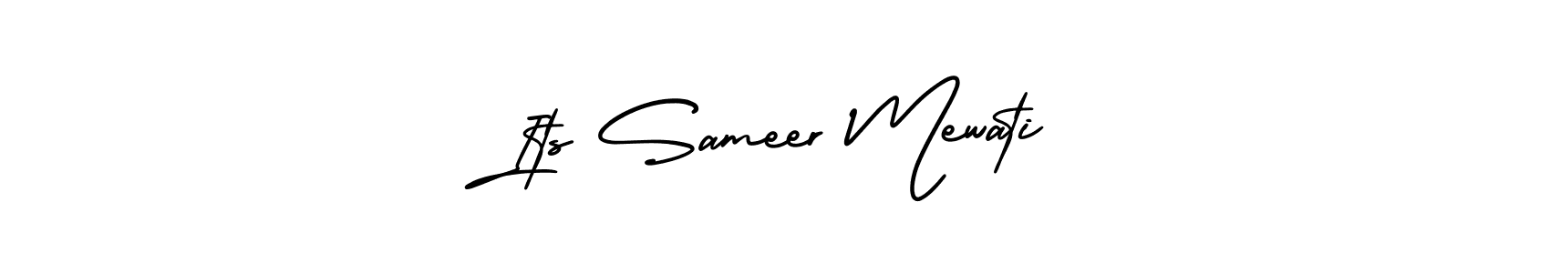 How to Draw Its Sameer Mewati signature style? AmerikaSignatureDemo-Regular is a latest design signature styles for name Its Sameer Mewati. Its Sameer Mewati signature style 3 images and pictures png