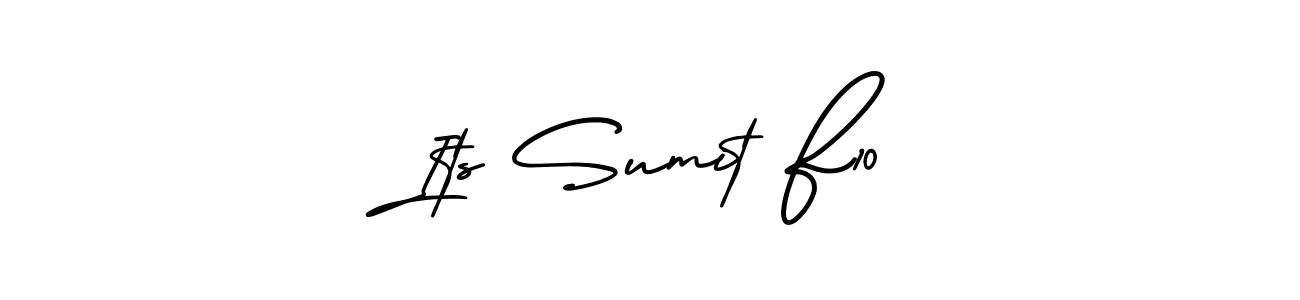 This is the best signature style for the Its Sumit F10 name. Also you like these signature font (AmerikaSignatureDemo-Regular). Mix name signature. Its Sumit F10 signature style 3 images and pictures png