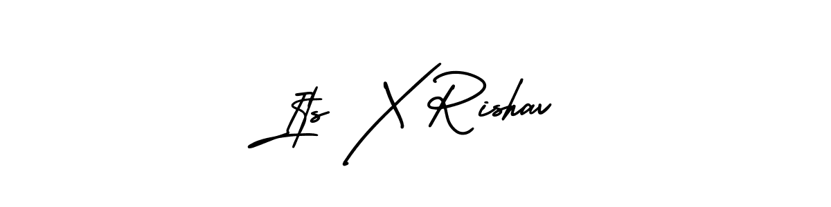 Also You can easily find your signature by using the search form. We will create Its X Rishav name handwritten signature images for you free of cost using AmerikaSignatureDemo-Regular sign style. Its X Rishav signature style 3 images and pictures png